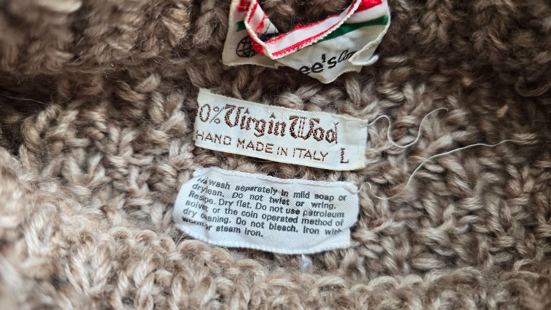 Virgin Wool 100% Italy Knit M size 상품이미지5