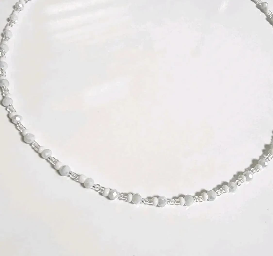 데일리 화이트 비즈 목걸이 상품이미지3