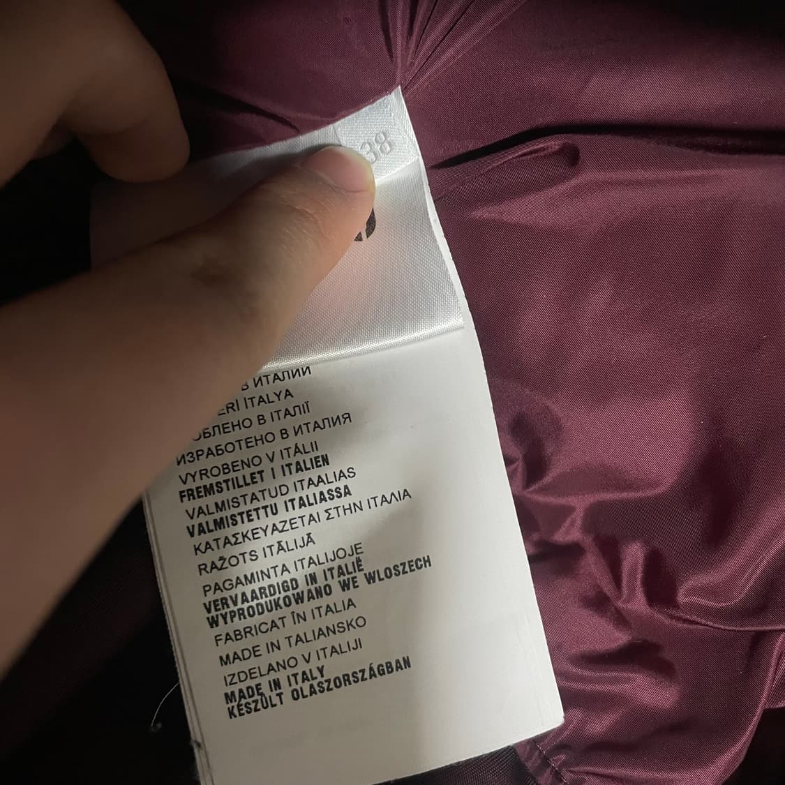 38) 미우미우 버건디 다운 숏 패딩 점퍼 자켓 상품이미지5