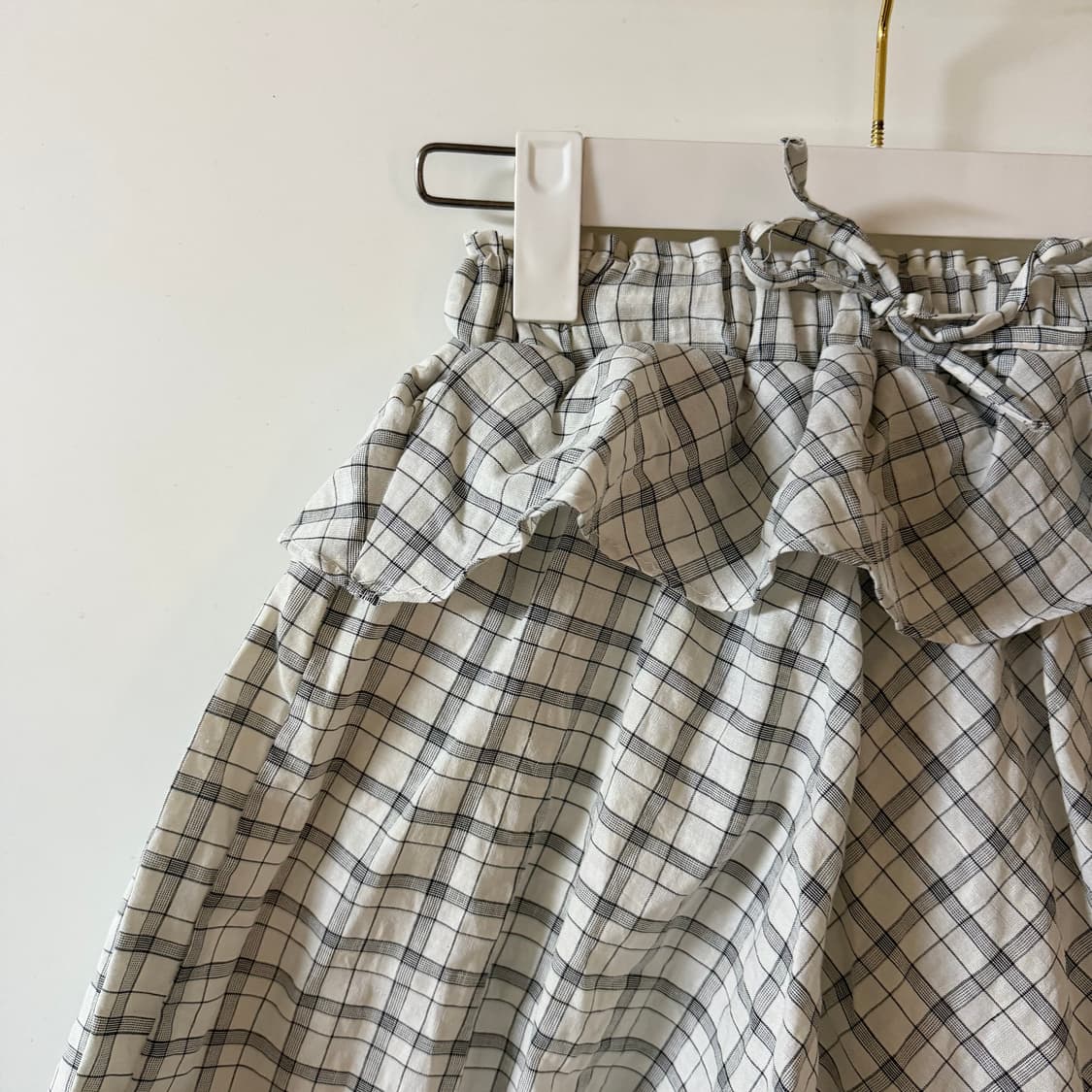 새상품 여자 프릴 체크 스커트 상품이미지3