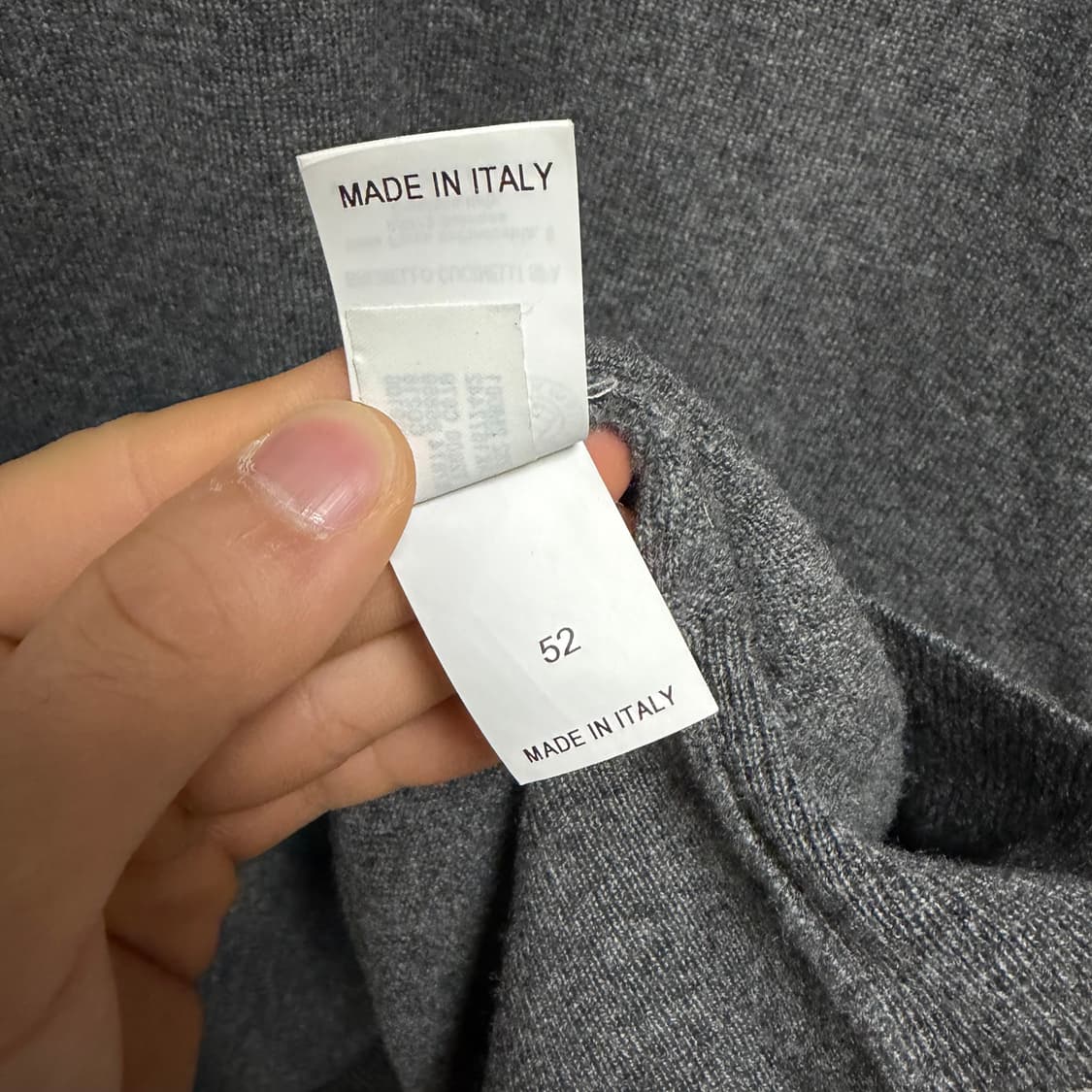 [S+급/52] 브루넬로 쿠치넬리 캐시미어 니트 그레이 상품이미지5