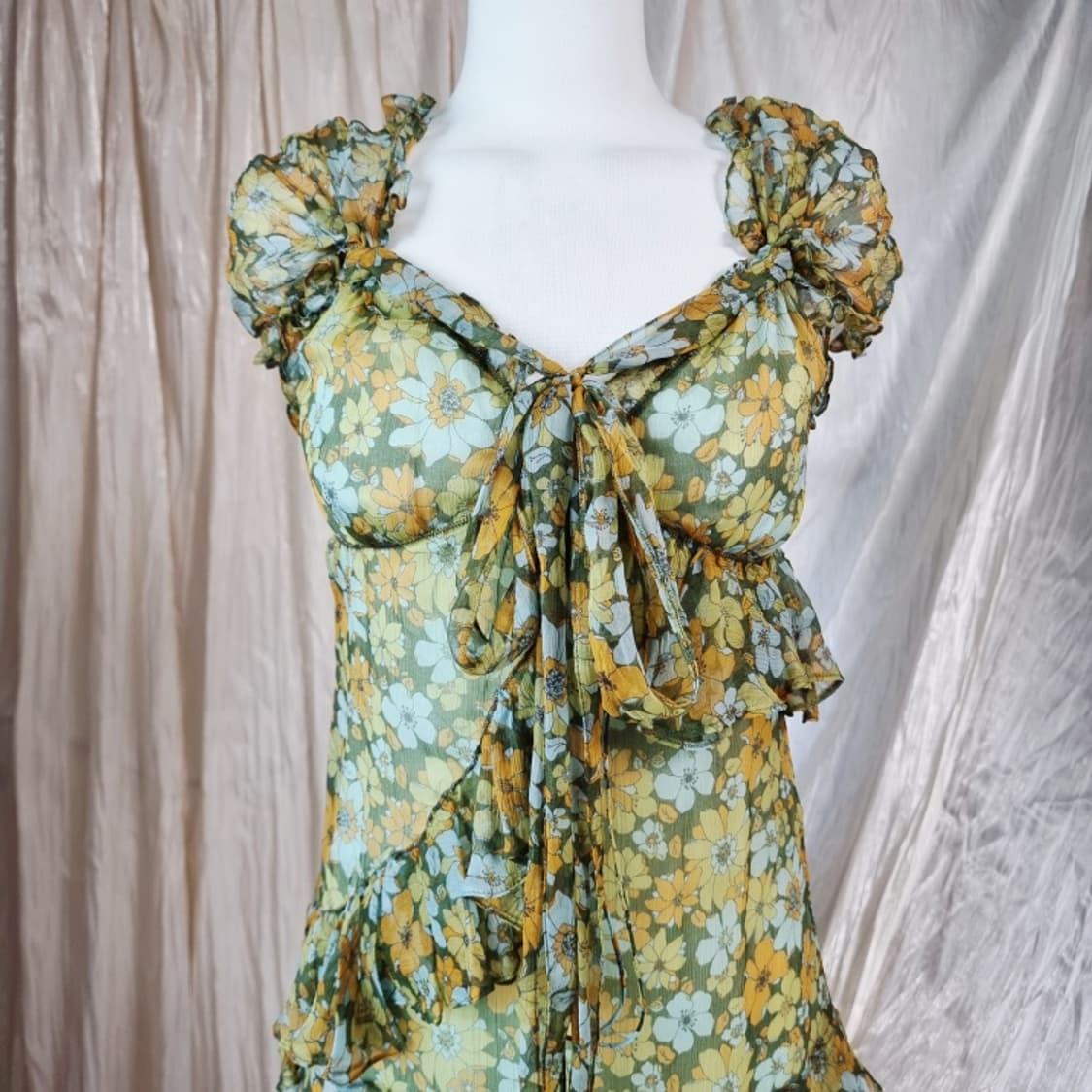 돌체앤가바나 D&G 스트링 쉬폰 원피스 (55) 상태최상 상품이미지9