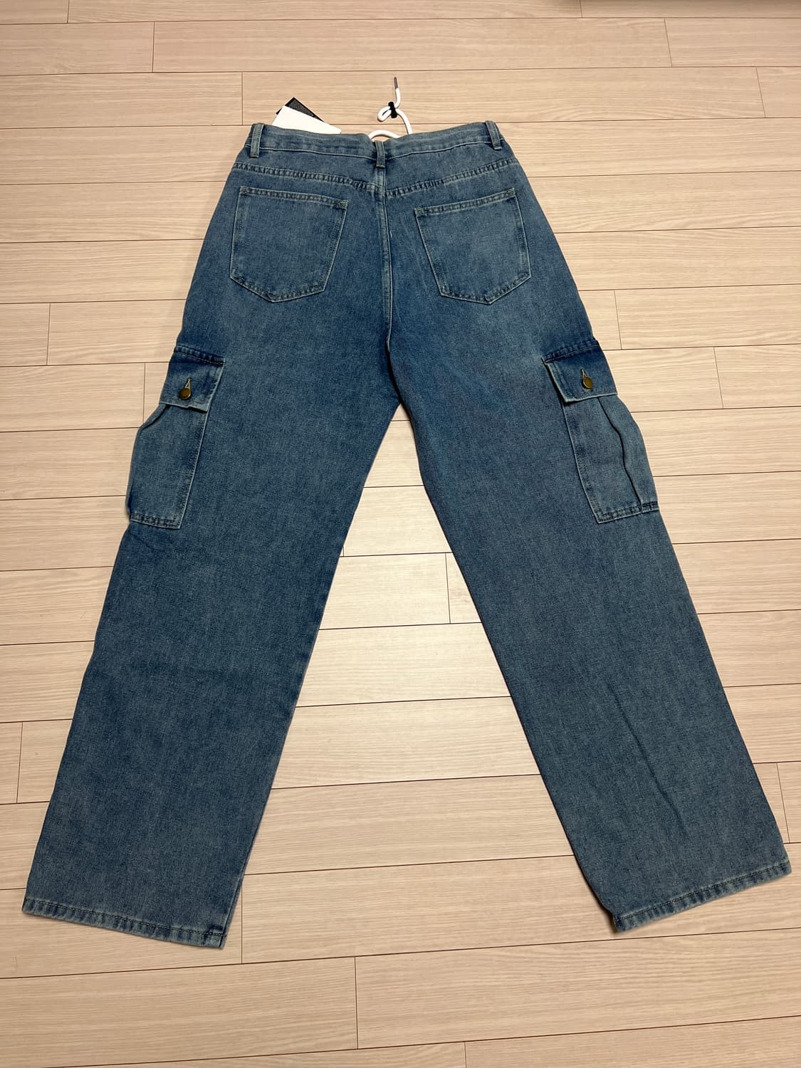 데님 카고 팬츠 / 스트링 디테일 와이드핏 청바지 / 29 상품이미지2