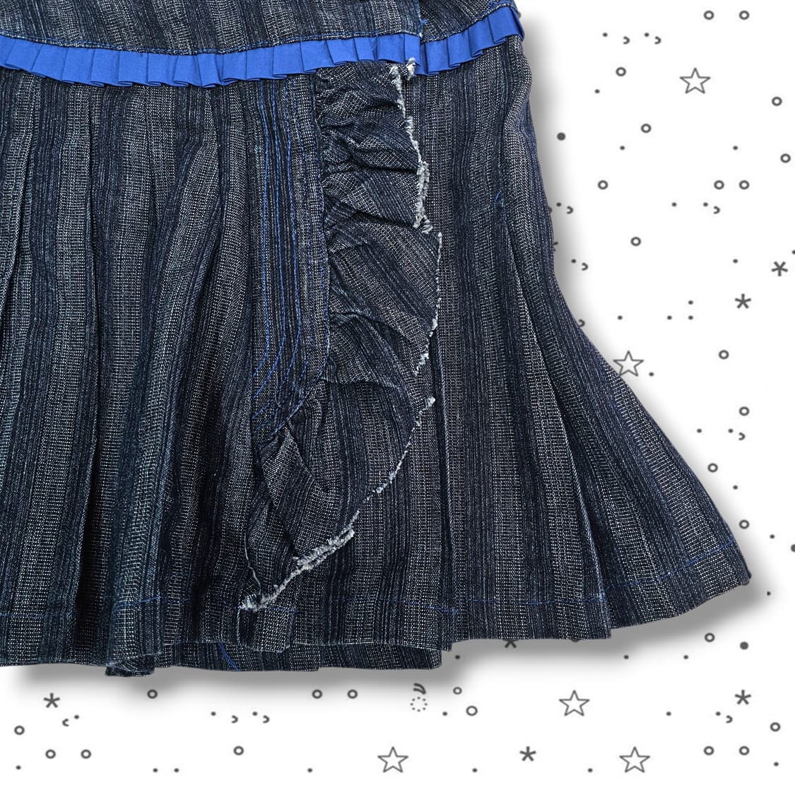 S VTG 빈티지 데님 플리츠 스커트 상품이미지3