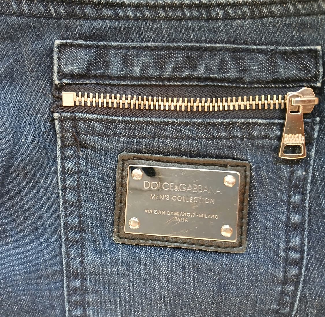 돌체앤가바나(D&G) 로고 플레이트 데님 팬츠  상품이미지1
