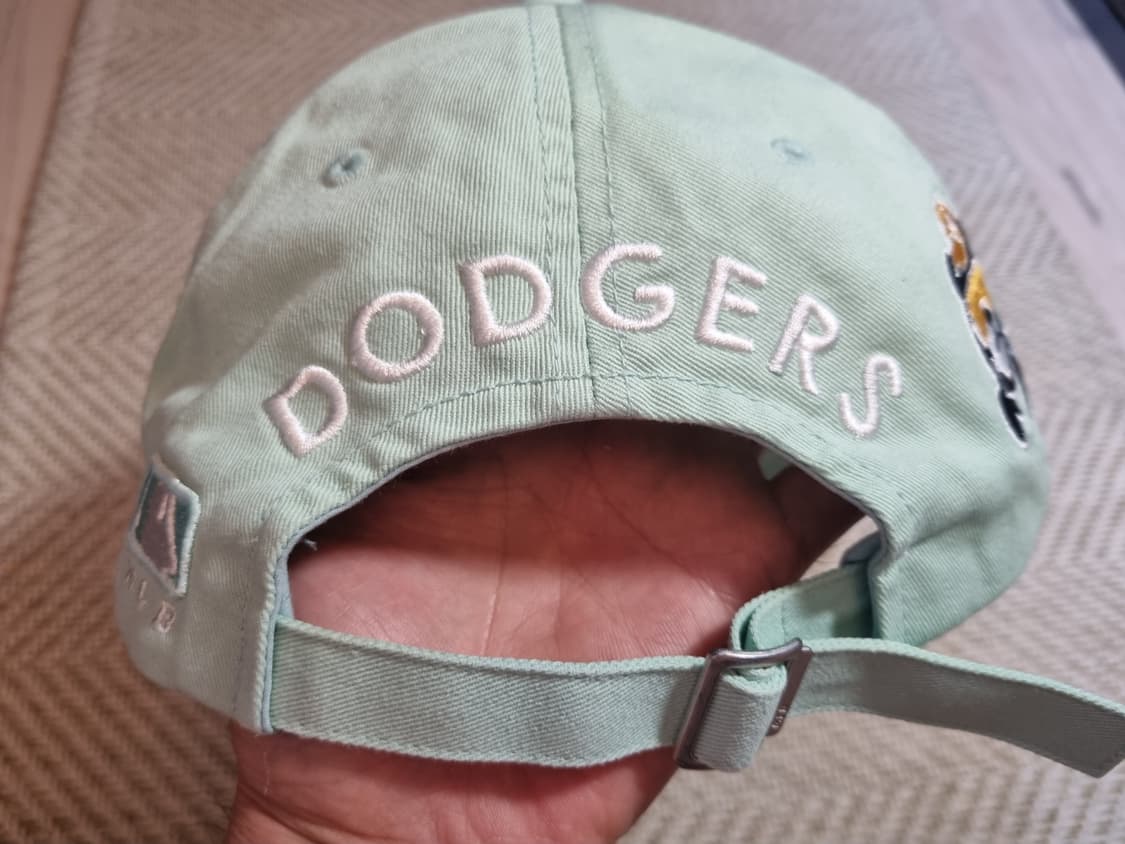 MLB 엠엘비 LA 다저스 야구 모자 민트색 곰돌이 자수 볼캡 상품이미지4