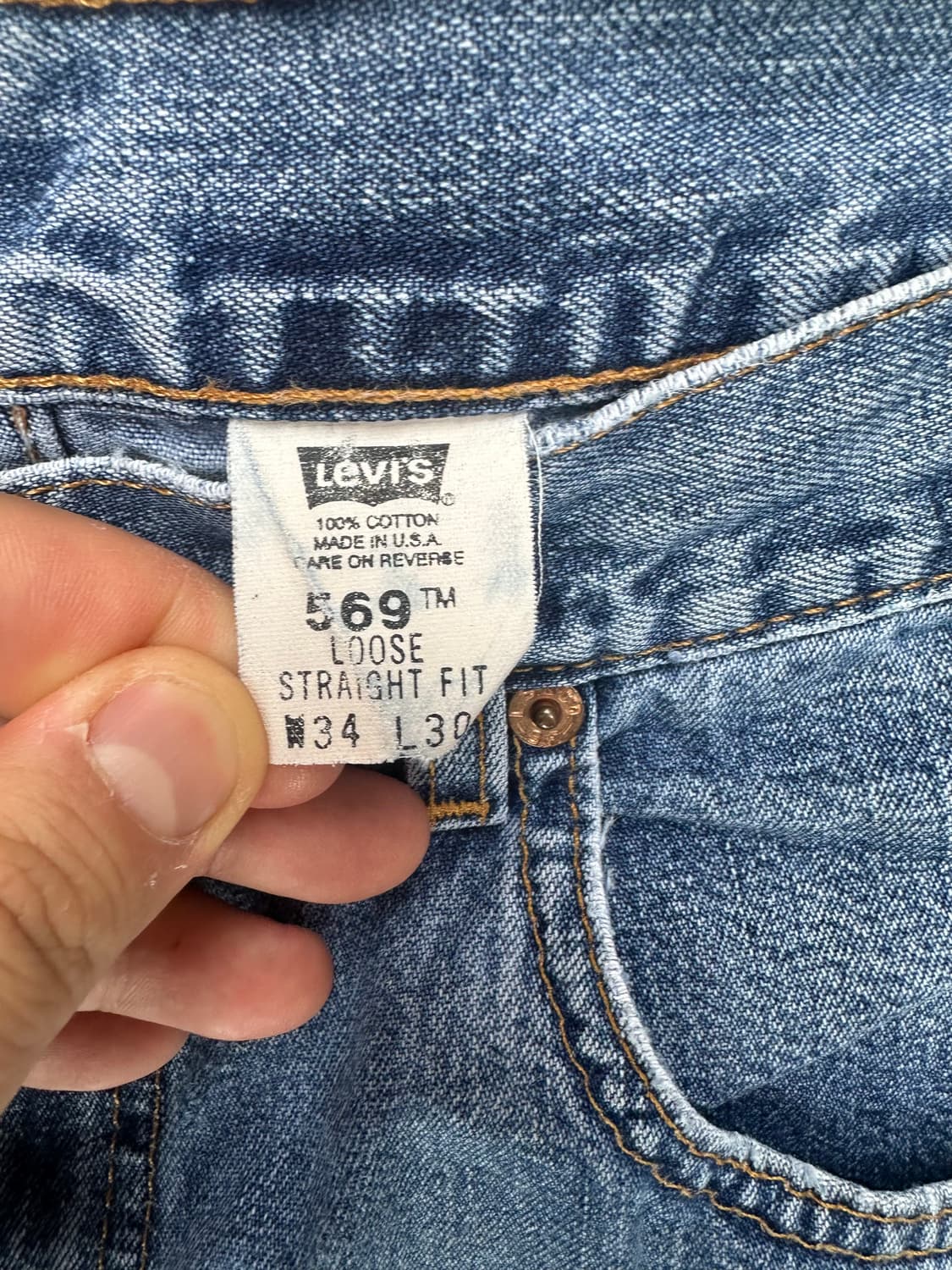 빈티지 00s 리바이스 569 데님 팬츠  상품이미지3