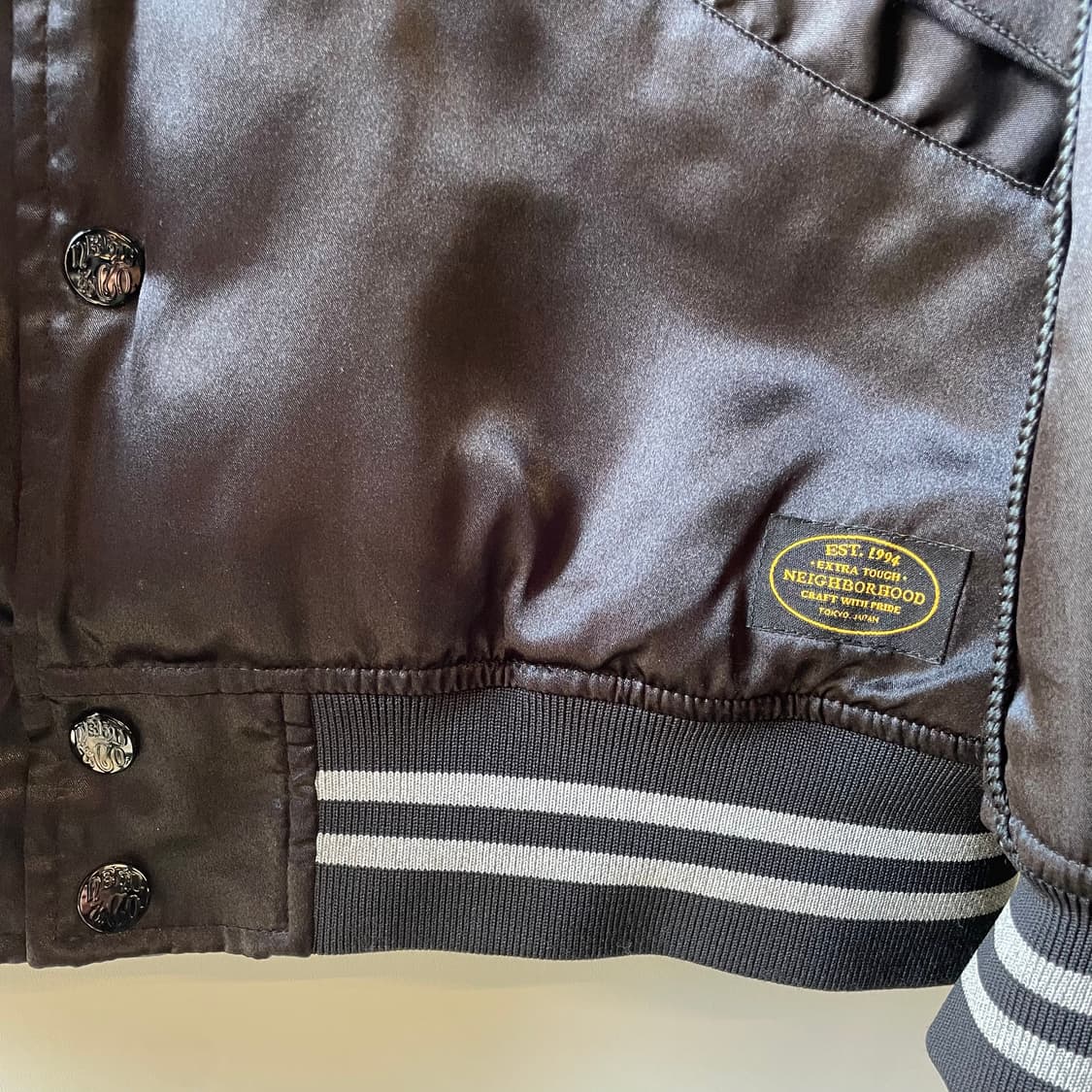 네이버후드 x 슬램잼 새틴 베이스볼 자켓 상품이미지5