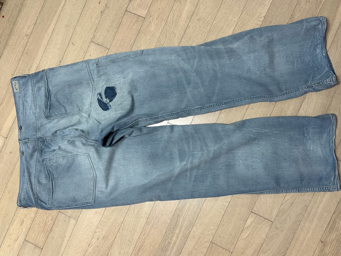 RRL 빈티지 파이브포켓 리페어 인디고 팬츠 36x32 판매 상품이미지4