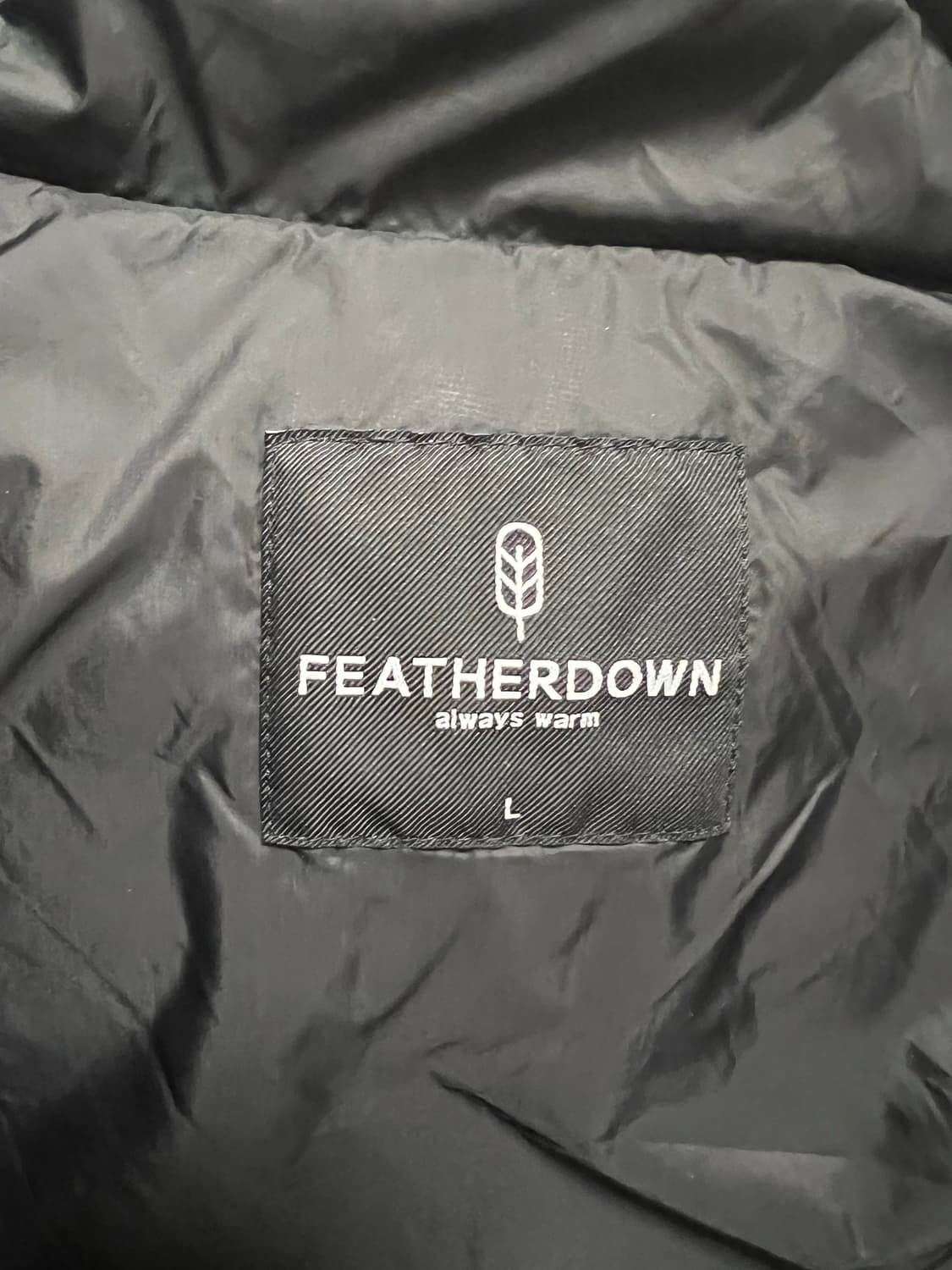페더다운 그리드 다운 패딩 라이트그레이 L 상품이미지5