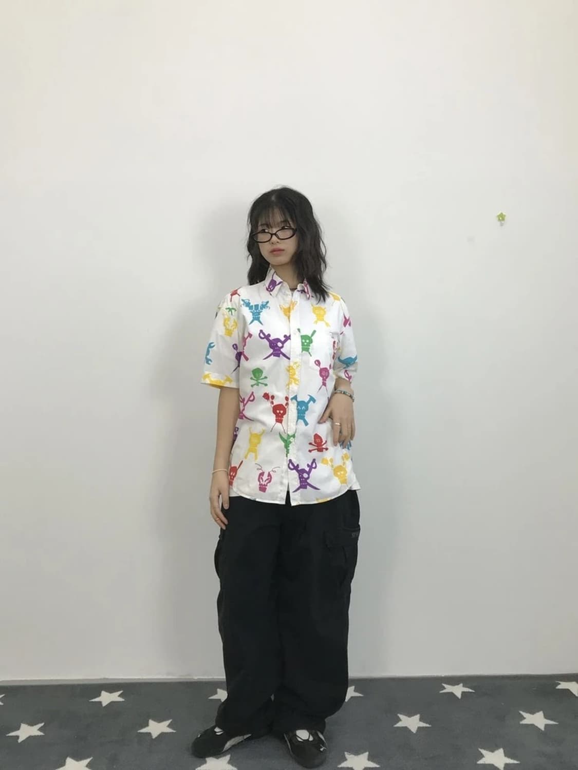 Stussy Skull Pattern Short Sleeve Shirt 상품이미지1