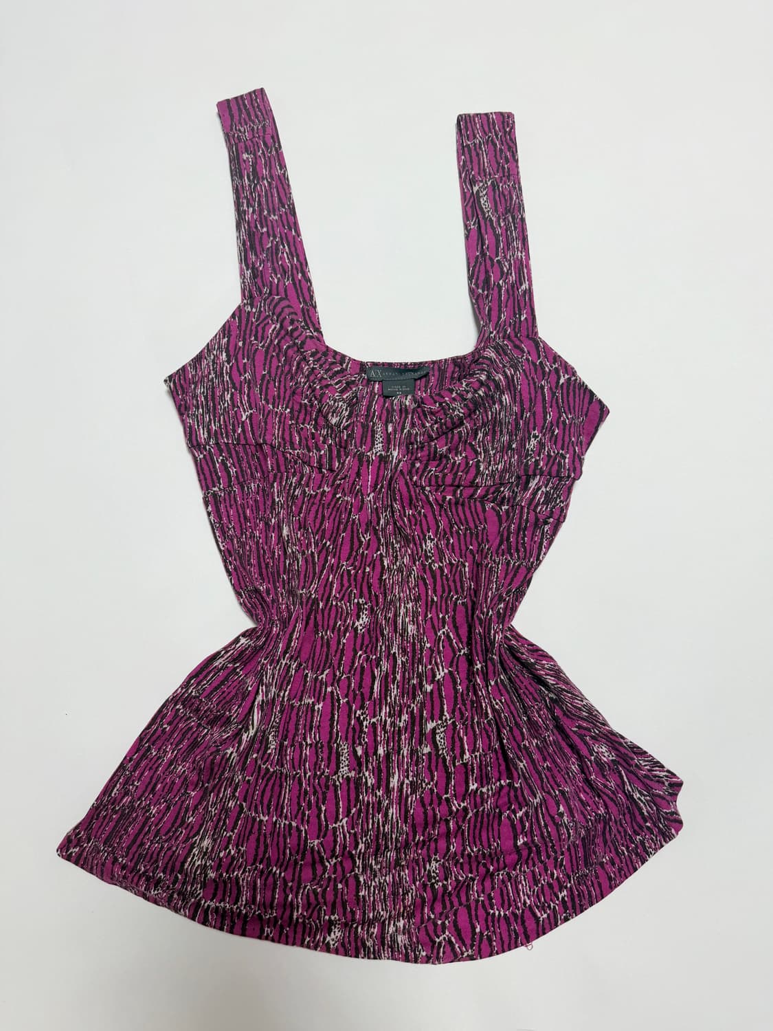 Armani exchange 자주색 호피 슬리브리스 상품이미지1