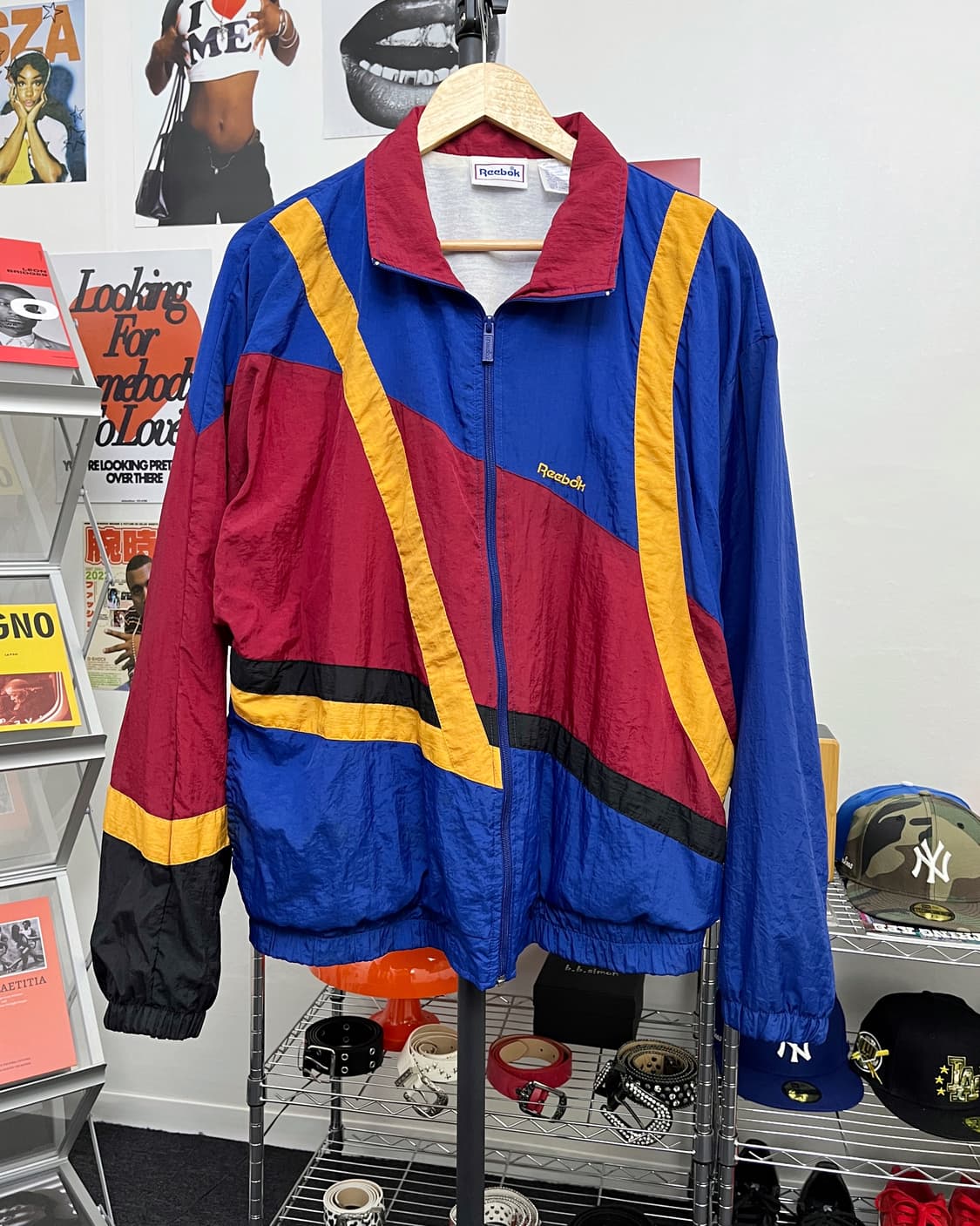 리복 00s 올드스쿨 배색 바람막이 자켓 상품이미지5