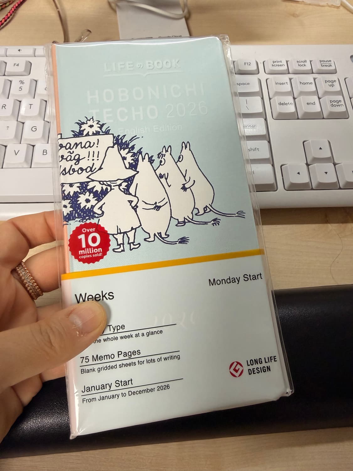 새상품 일본 호보니치 다이어리 2026년 무민 영어버전 상품이미지1