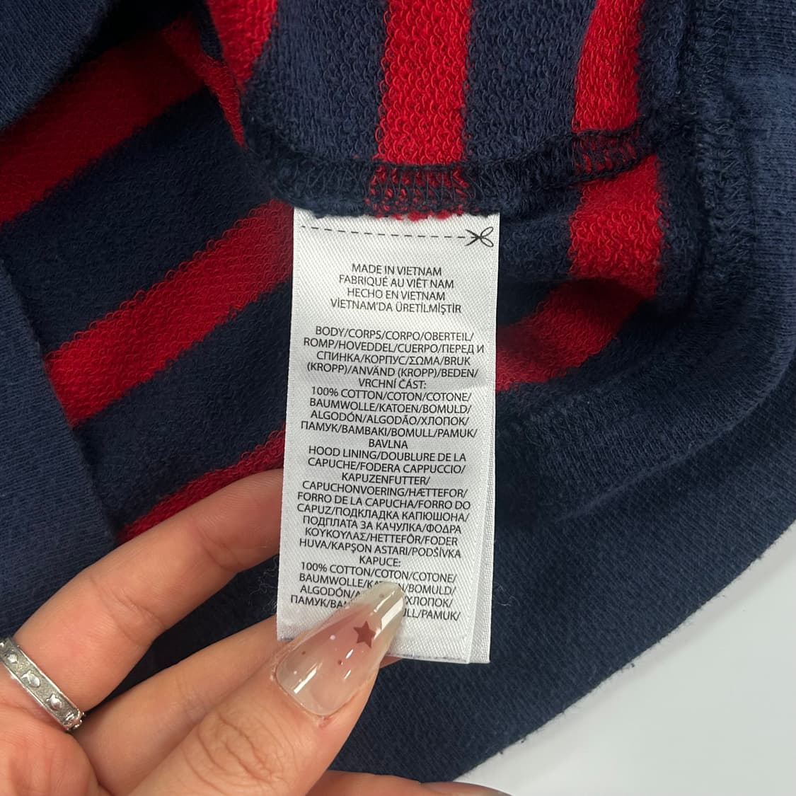 Polo 폴로 화이트포니 레드 네이비 스트라이프 후드티 상품이미지6