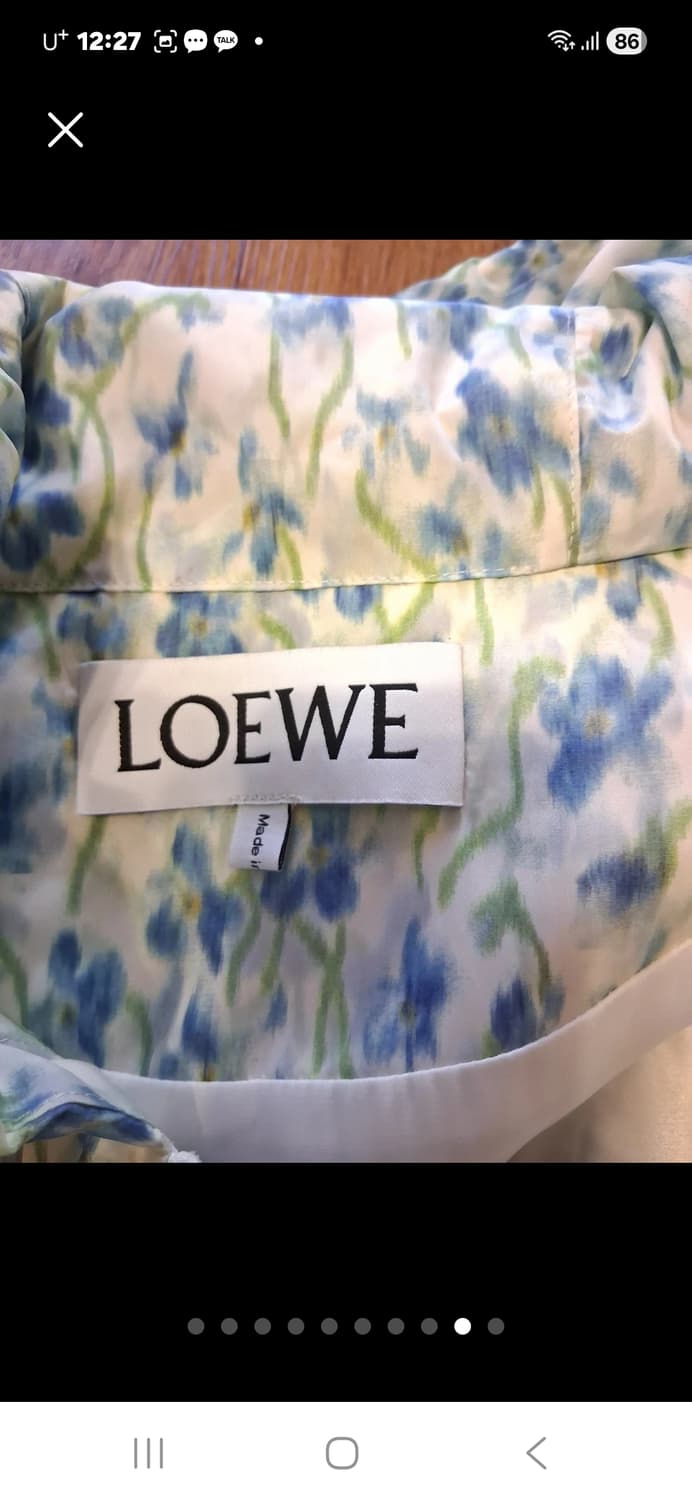 로에베(Loewe)화이트/블루컬러 플로럴후드자켓 상품이미지8
