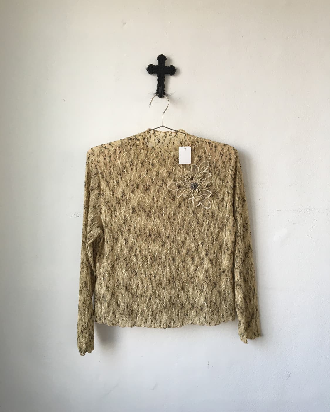 Corsage point lace high neck sleeve 상품이미지2