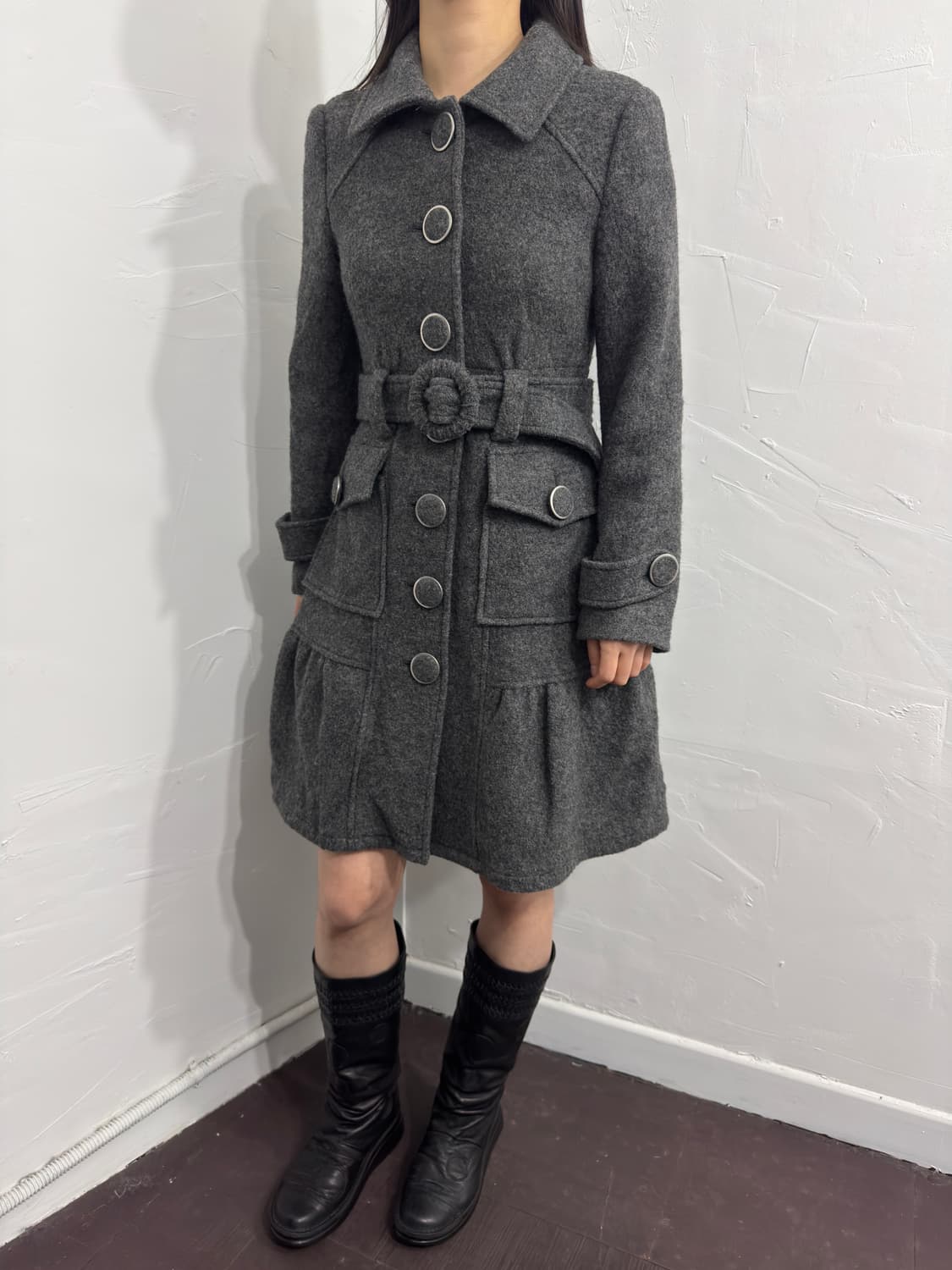 otto gray dress wool coat 상품이미지6
