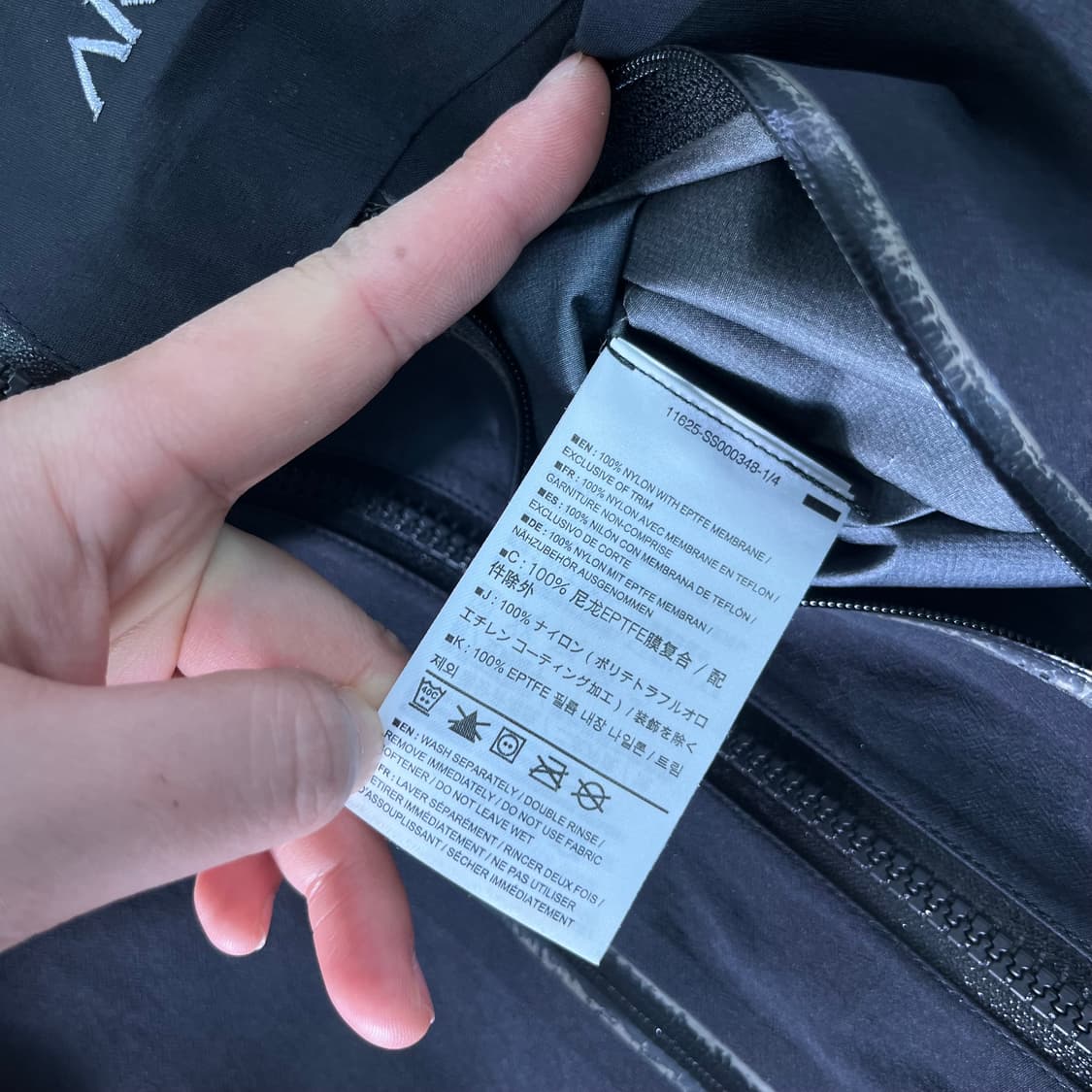 100 아크테릭스 SV알파 고어텍스 바람막이 자켓 상품이미지9