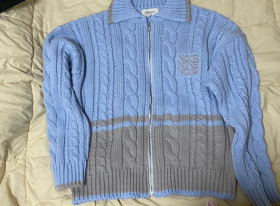 누아르나인 니트집업 상품이미지2