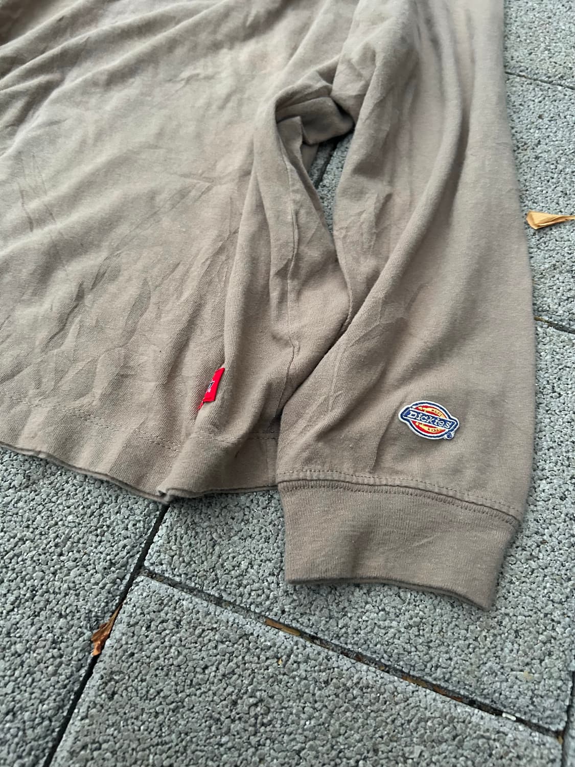 2000s 디키즈 로고 프린팅 베이지 롱슬리브 상품이미지2