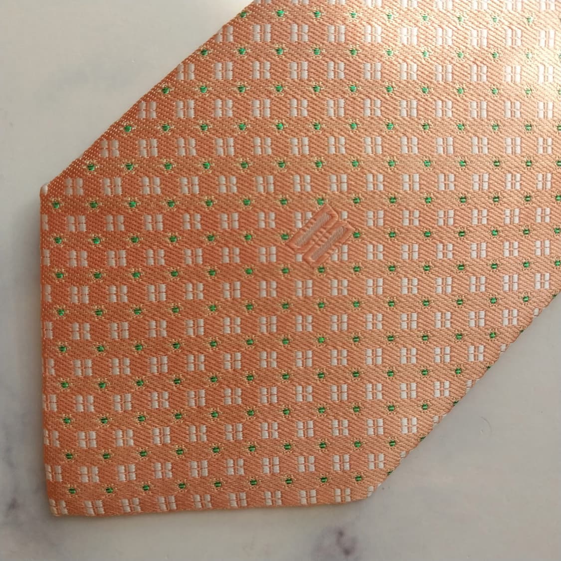 DAKS 닥스 실크 살구색 패턴 넥타이 8.8cm A+등급 K2373
 상품이미지6