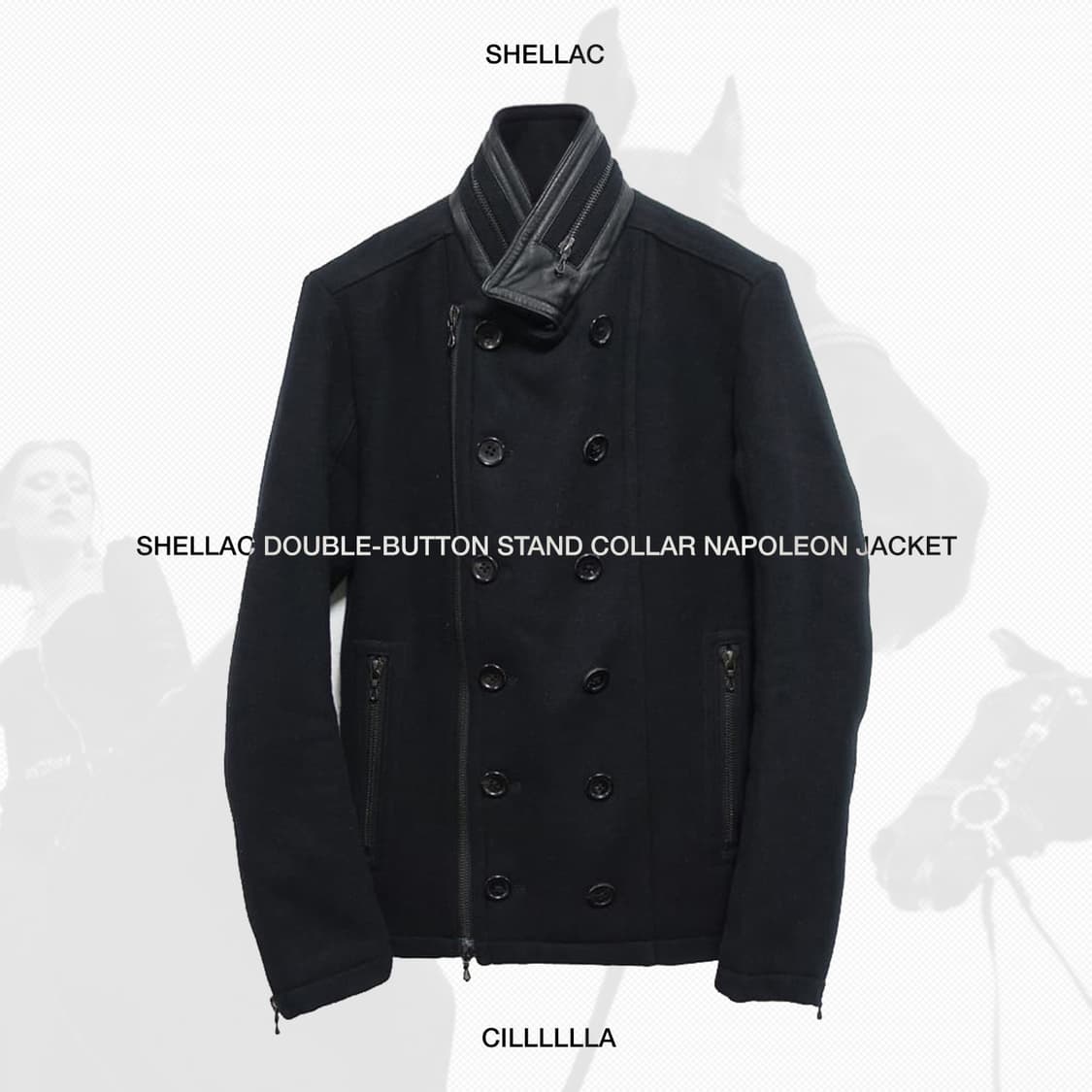 [46] SHELLAC 셸락 더블버튼 스탠칼라 나폴레옹 자켓 상품이미지1