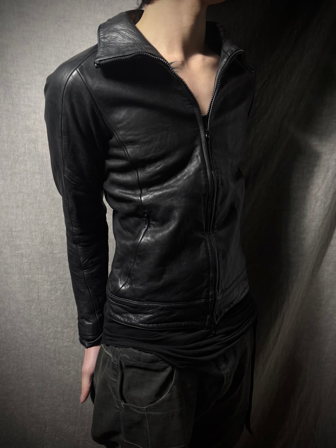 CIVILIZED High Neck Cow Leather Jacket 상품이미지2