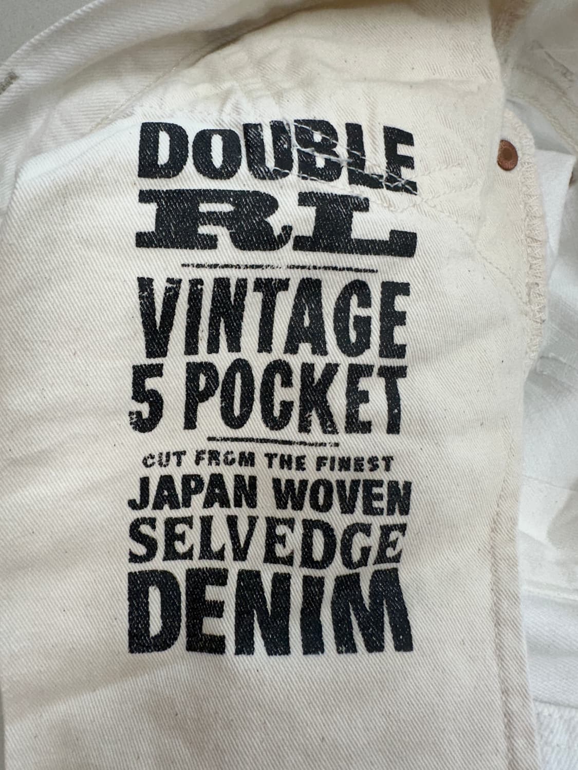 rrl 리미티드 빈파포 화이트 31x30 상품이미지6
