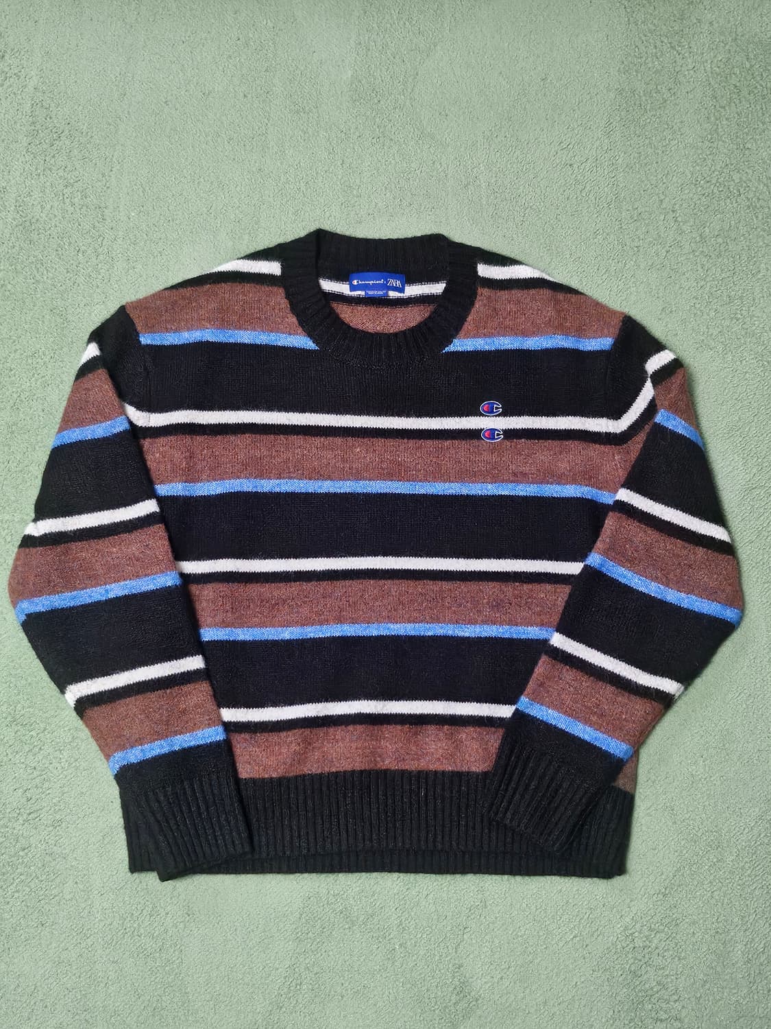 챔피온 X 자라 스트라이프 니트 M사이즈 상품이미지3