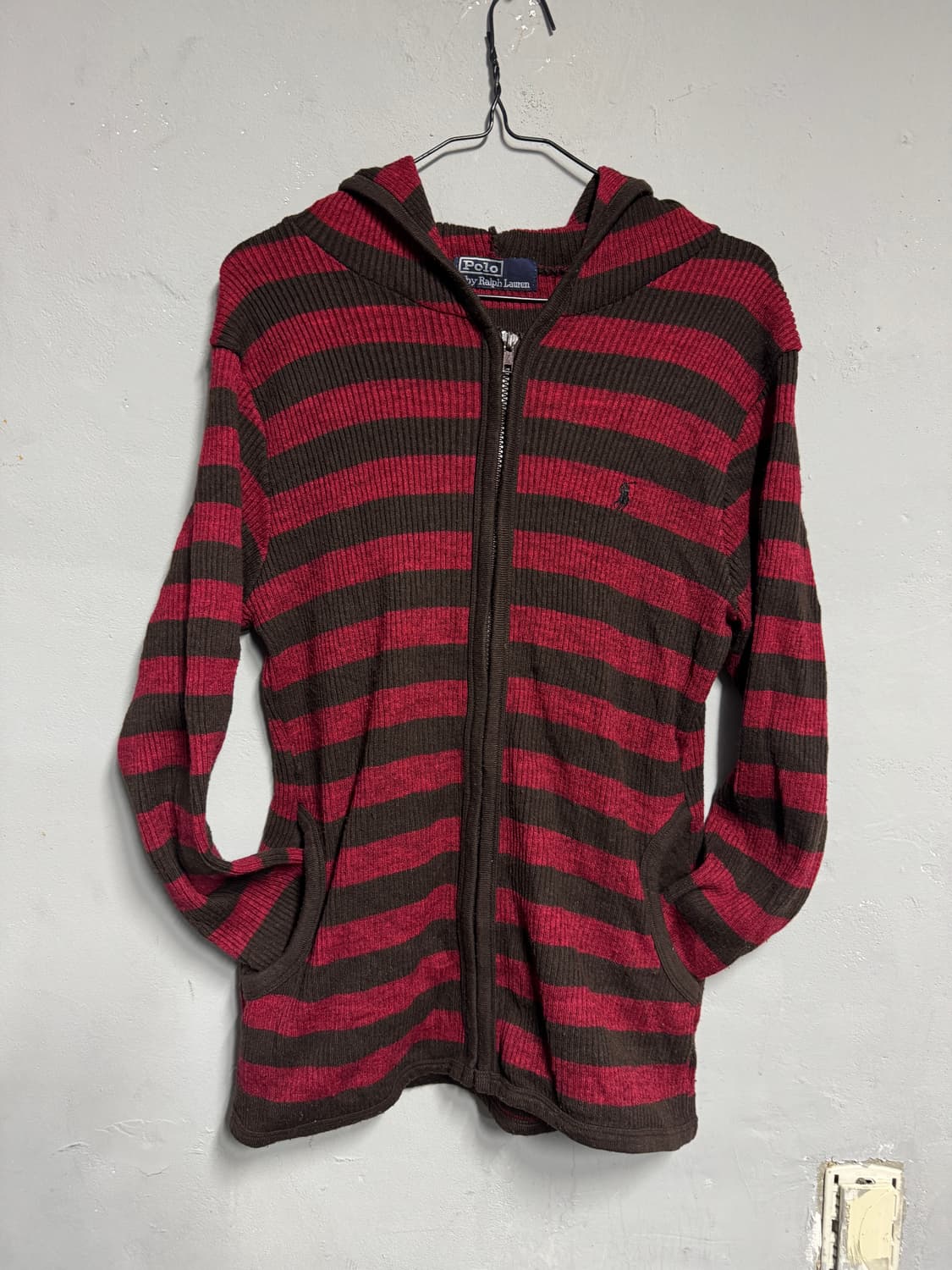 폴로 니트 후드집업 M 상품이미지1