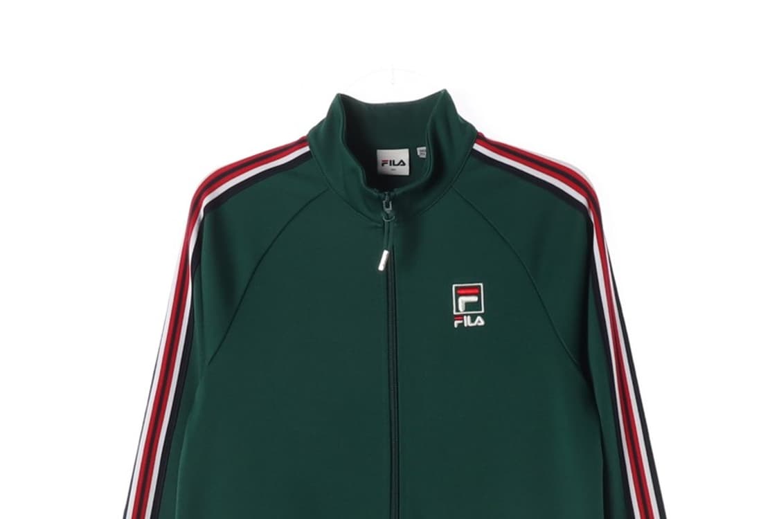 휠라 그린 사이드 라인 배색 트랙탑 165 상품이미지3