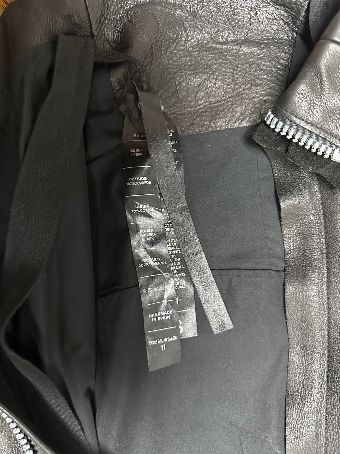 Boris Bidjan Saberi J1 클립 가죽자켓  상품이미지5