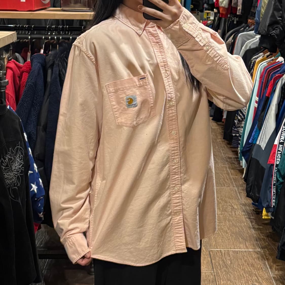 [HI] Carhartt 칼하트 긴팔셔츠 라이트핑크 상품이미지4