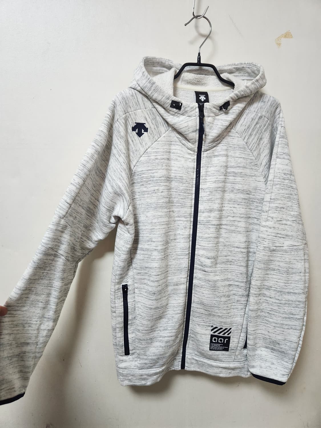 데상트 aar후드집업 멜란지그레이 상품이미지2