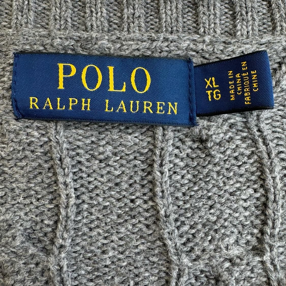Polo  폴로 랄프로렌 Qr 신형 그레이 코튼 꽈배기 상품이미지4