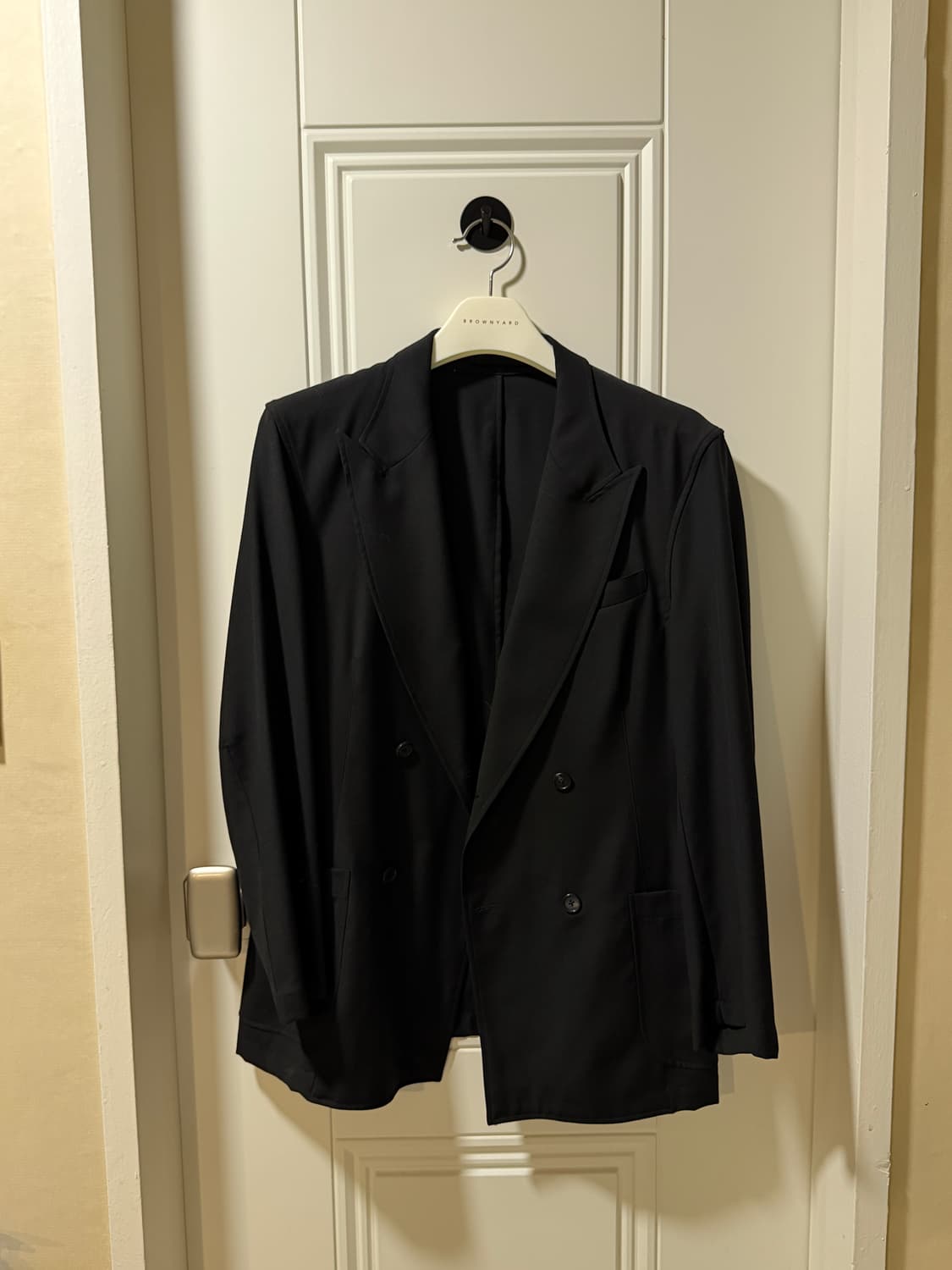 브라운야드 21ss 더블 브레스티드 블레이저 블랙 1size 상품이미지2