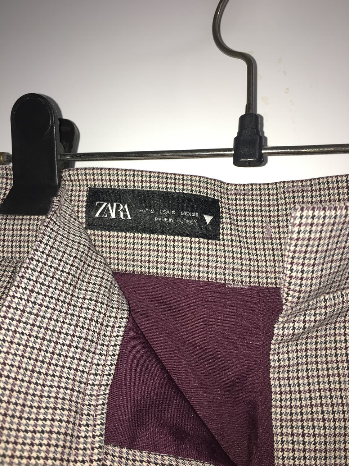 Zara women 펌킨 체크 미니스커트 상품이미지2