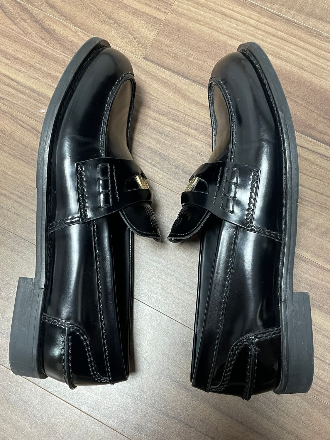 미우미우 페니 로퍼 블랙 37.5 상품이미지3