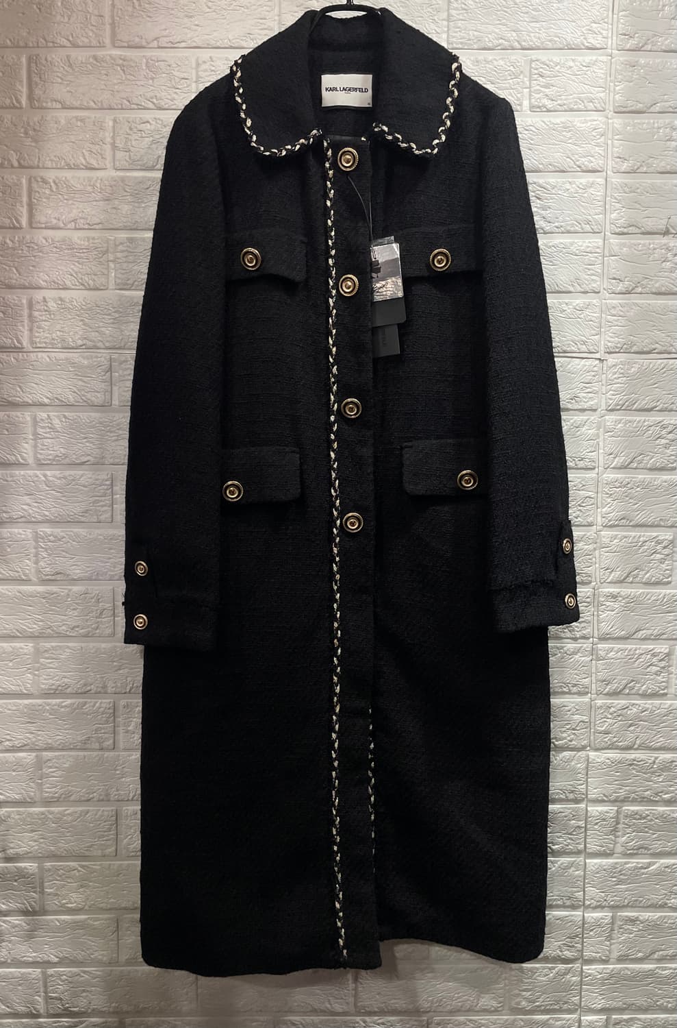 칼라거펠트 트위드 롱코트 새상품:) 하객룩오피스룩데이트룩 상품이미지1
