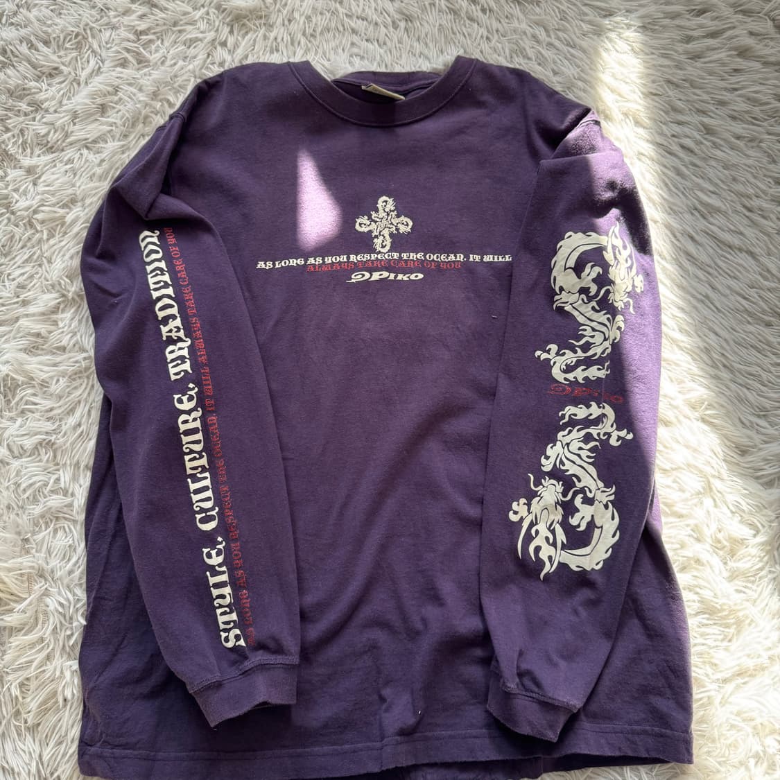 PIKO 일본빈티지 오리엔탈 롱슬리브 오리엔탈긴팔 y2k긴팔 L 100 상품이미지8