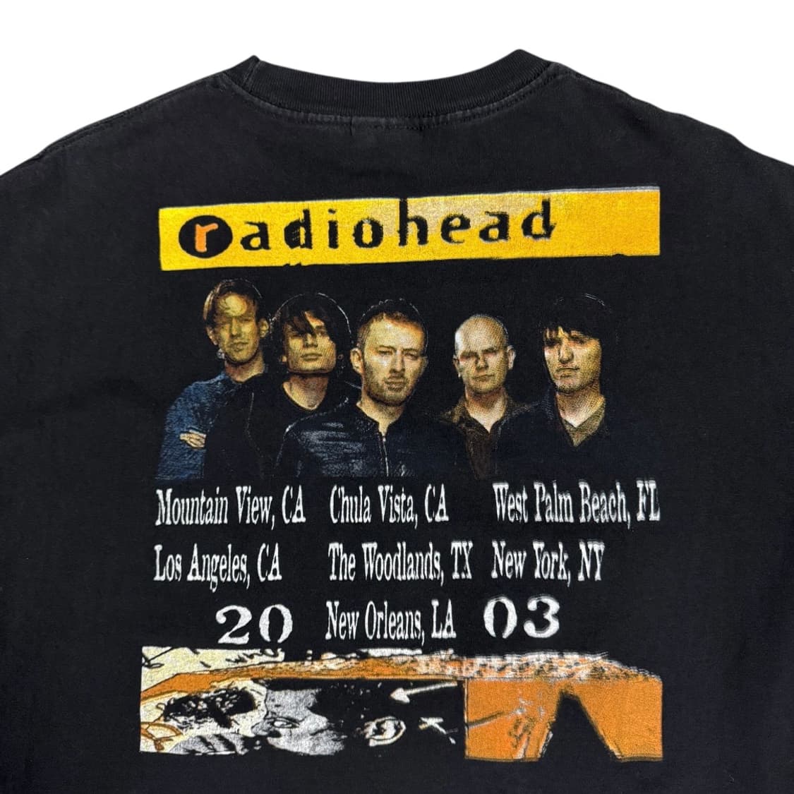 빈티지 2003 Radiohead 라디오헤드 투어 티셔츠 상품이미지7