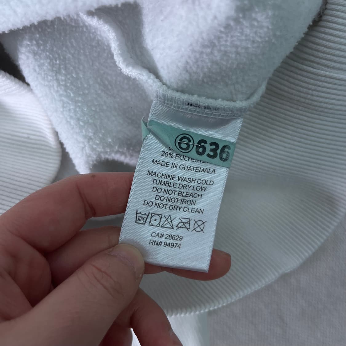 100 스투시 베이직 로고 화이트 후드티 상품이미지8