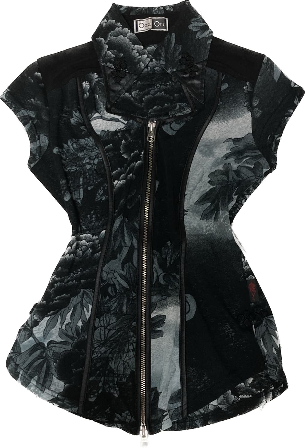 Ozzon 오즈온 오리엔탈 프린팅 치파오탑 셔츠 상품이미지1