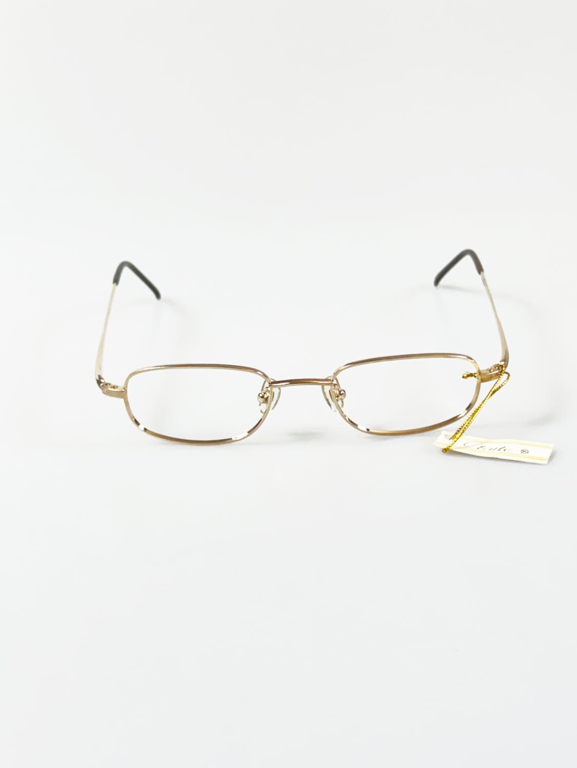 90s 서전 CLARTE 골드 슬림스퀘어 빈티지 안경 상품이미지3