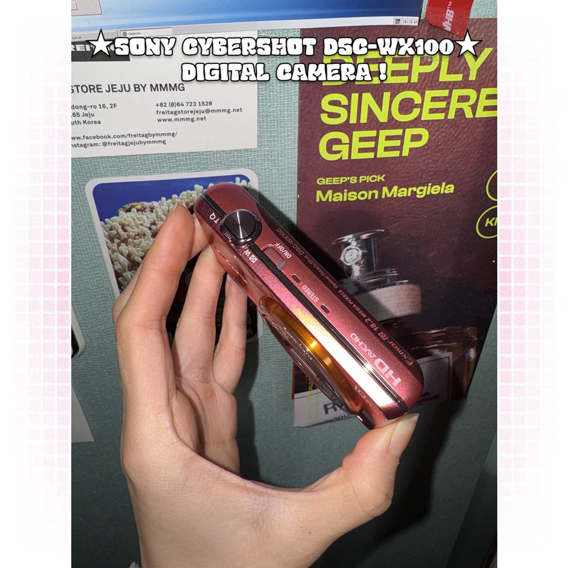 소니 sony 사이버샷 DSC-WX100 빈티지 디카 디지털카메라 핑크 상품이미지5