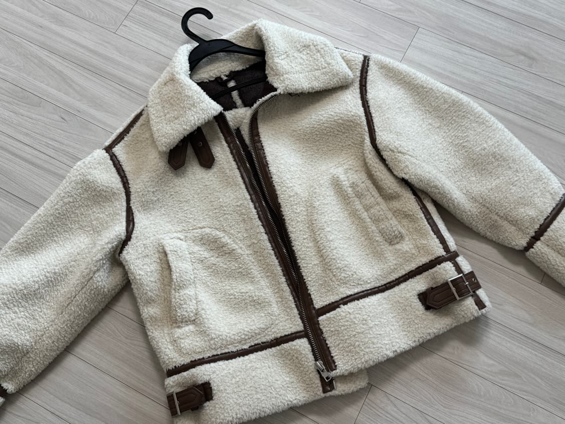 ❄️(새상품)스파오 라이더형 양털 무스탕 뽀글이 상품이미지9