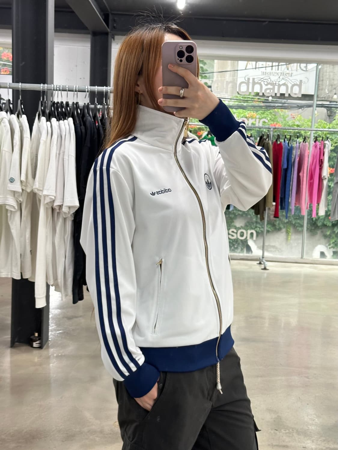 아디다스 파이어버드 배지 트랙탑 져지 클라우드화이트 상품이미지2