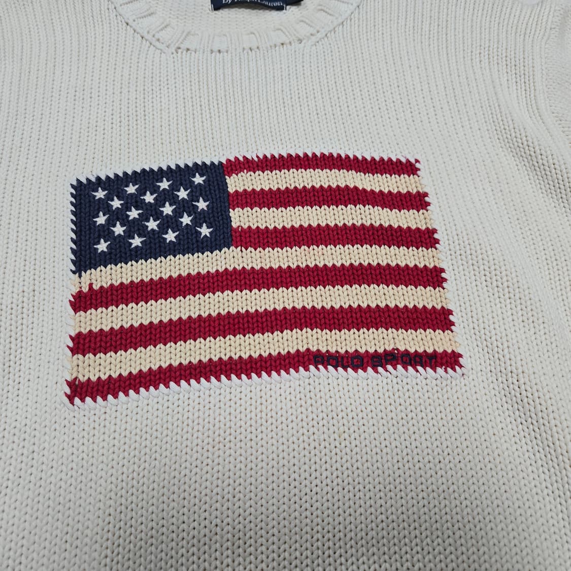 M 폴로랄프로렌 성조기니트 아이보리 상품이미지2