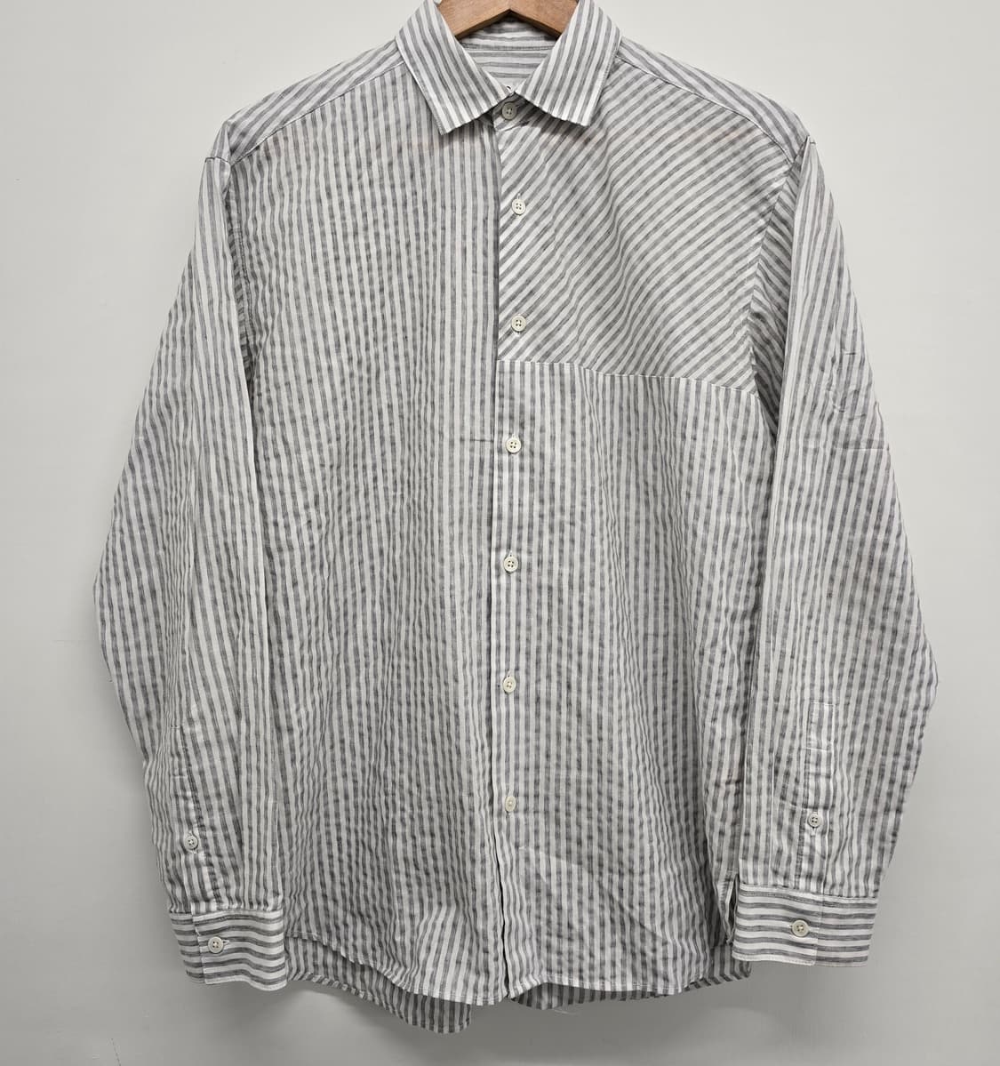 지오송지오 스트라이프 셔츠남방. 싸이즈 95 상품이미지1